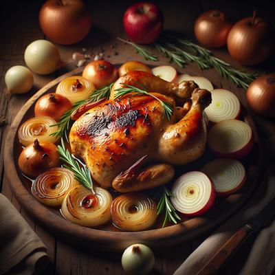 Image of Rosemary Chicken with Apples and Onions