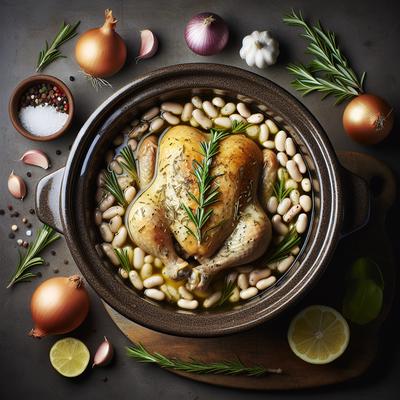 Image of Rosemary Chicken with White Beans Crock Pot