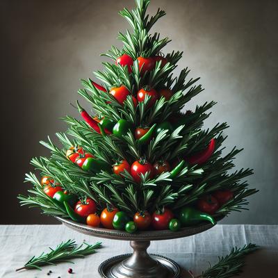 Image of Rosemary Christmas Tree Centerpiece