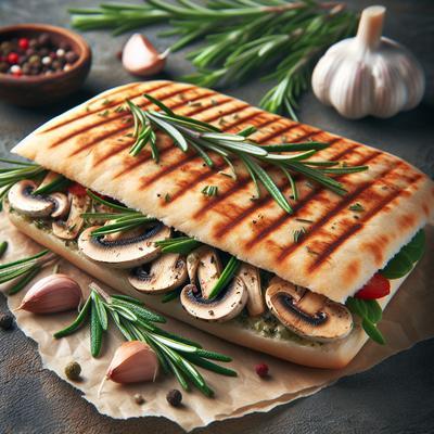 Image of Rosemary Garlic and Mushroom Panini