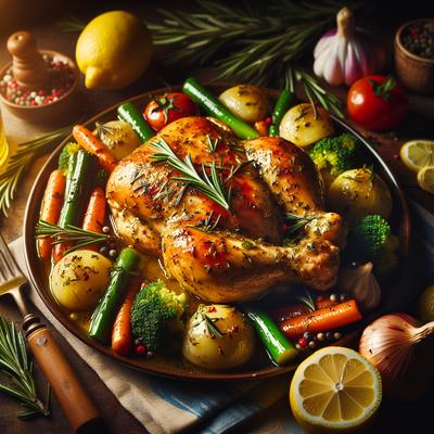 Image of Rosemary Lemon Chicken Veggies