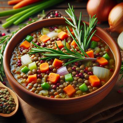 Image of Rosemary Lentil Vegetable Soup