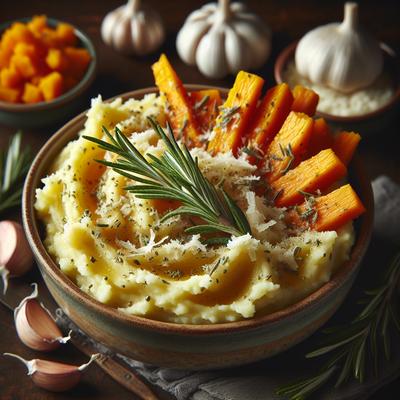 Image of Rosemary Mashed Potatoes and Yams with Garlic and Parmesan