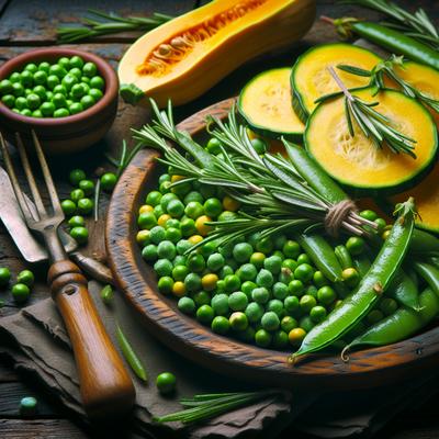 Image of Rosemary Peas and Summer Squash