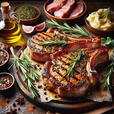 Image of Rosemary Pork Chops for the Grill