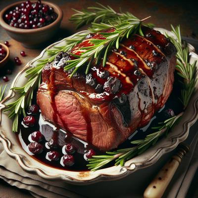 Image of Rosemary Rib Eye Roast with Currant Beef Gravy