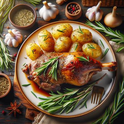 Image of Rosemary Roast Lamb with Herbed Potatoes