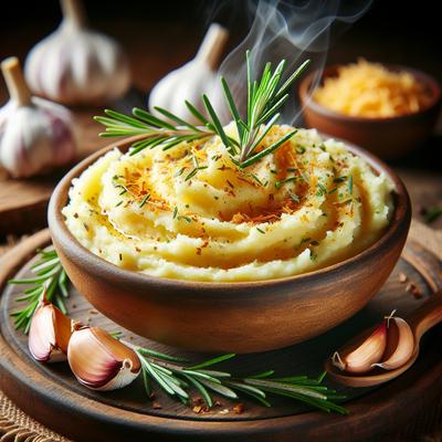 Image of Rosemary Roasted Garlic Cheese Mashed Potatoes