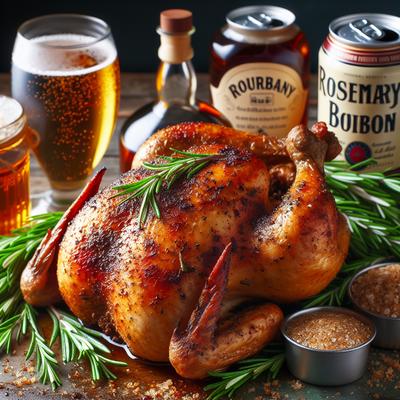 Image of Rosemary Rub Beer Butt Beer Can Chicken W Bourbon