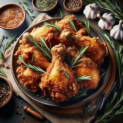 Image of Rosemary Scented Extra Crispy Fried Chicken