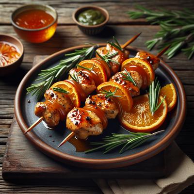 Image of Rosemary Skewered Chicken with Orange Glaze the Biggest Loser