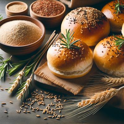 Image of Rosemary Whole Wheat Hamburger Buns