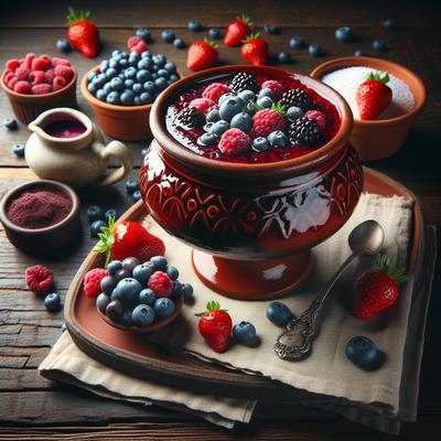 Image of Rote Grtze German Mixed Berry Pudding