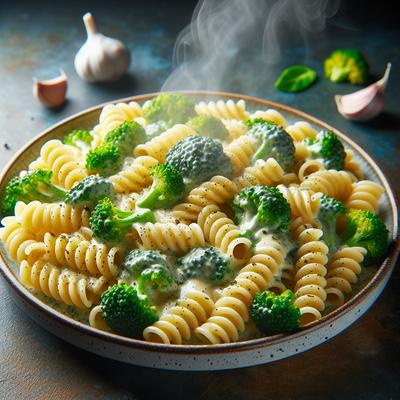 Image of Rotini Pasta with Broccoli Cream Sauce