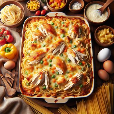 Image of Rotisserie Chicken Spaghetti Casserole