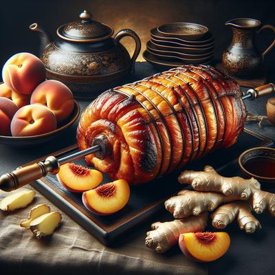 Image of Rotisserie Peach and Ginger Pork Roast