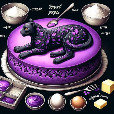 Image of Royal Purple Black Panther Cake