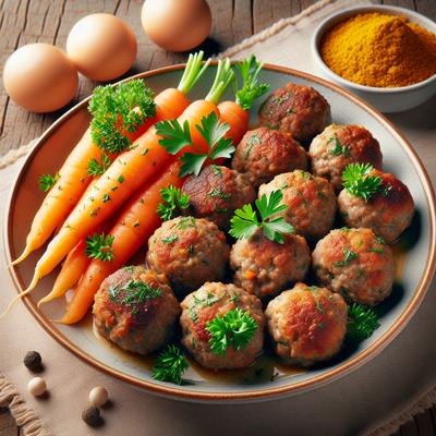 Image of Royal Swedish Meatballs with Parsley Dressed Carrots