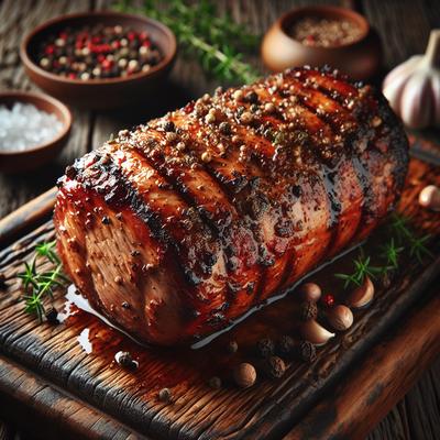 Image of Rubbed Glazed Grilled Pork Tenderloin