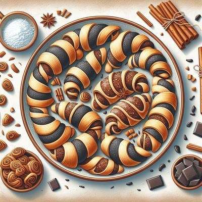 Image of Rugelach Cinnamon Chocolate Twist Cookies