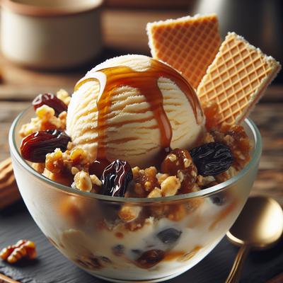 Image of Rum and Raisin Ice Cream with a Twist
