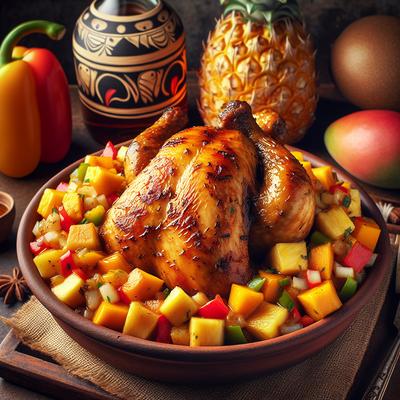 Image of Rum Marinated Chicken with Tropical Salsa
