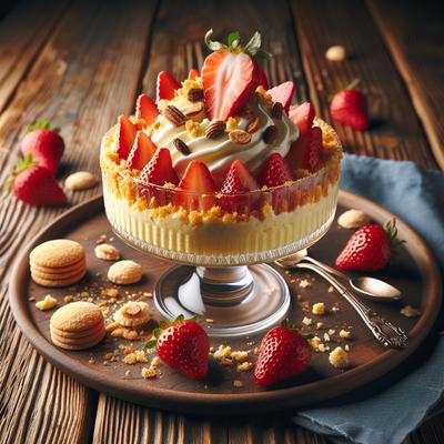 Image of Rum Zabaglione with Strawberries and Amaretti