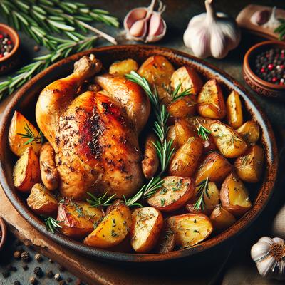Image of Rustic Chicken and Roasted Potatoes