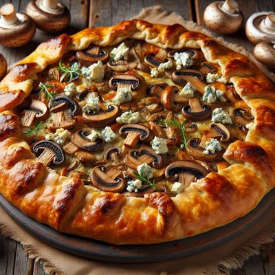 Image of Rustic Mixed Mushroom and Blue Cheese Galette