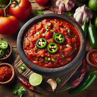 Image of Rustic Roasted Tomato Salsa Salsa De Molcajete