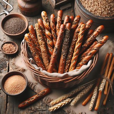 Image of Rye Breadsticks with Caraway Seed