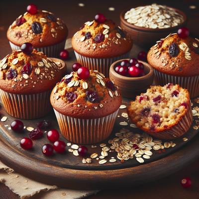 Image of Rye Oat Muffins with Cranberries