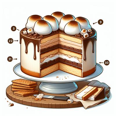 Image of S Mores Drip Cake