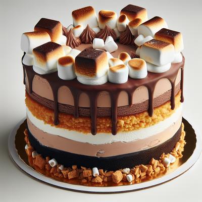 Image of S Mores Ice Cream Cake