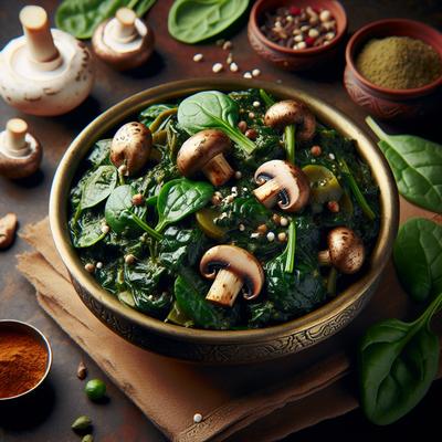 Image of Saag Khumb Spinach and Mushrooms