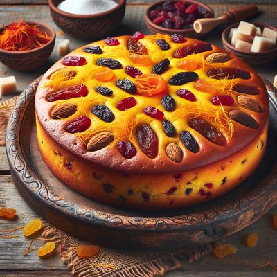 Image of Saffron Fruit Cake