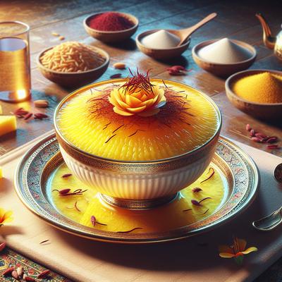 Image of Saffron Rice Pudding Sholeh Zard