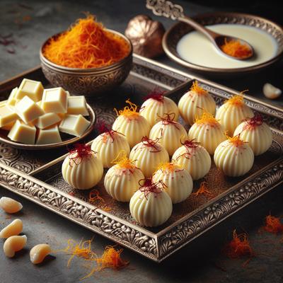 Image of Saffron Scented White Chocolate Truffles