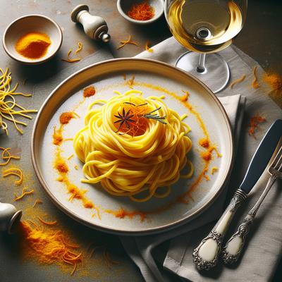 Image of Saffron White Wine Pasta Dough