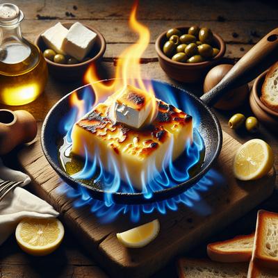 Image of Saganaki Flaming Cheese