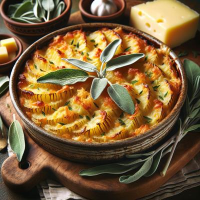 Image of Sage and Cheddar Potato Gratin