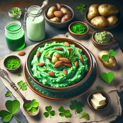 Image of Saint Patrick's Green Mashed Potatoes Vegan Friendly