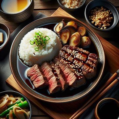 Image of Sake Steak and Rice