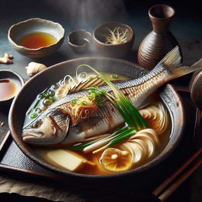 Image of Sake Steamed Sea Bass