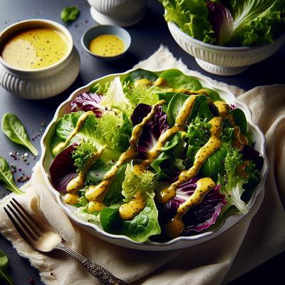 Image of Salad Greens and Mustard Vinaigrette