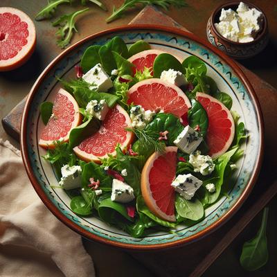 Image of Salad Greens with Grapefruit and Goat Cheese