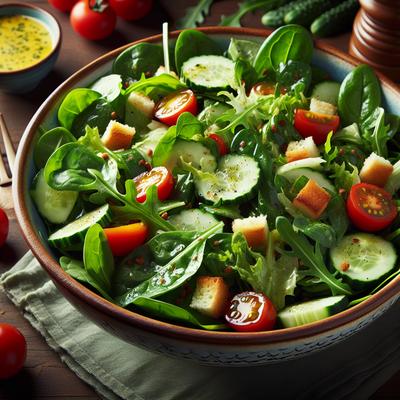Image of Salad Greens with Tangy Lemon Dressing