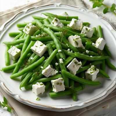 Image of Salad of French Style Green Beans and Goat's Cheese