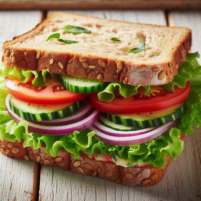Image of Salad on a Sandwich