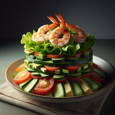 Image of Salad Stack with Shrimps